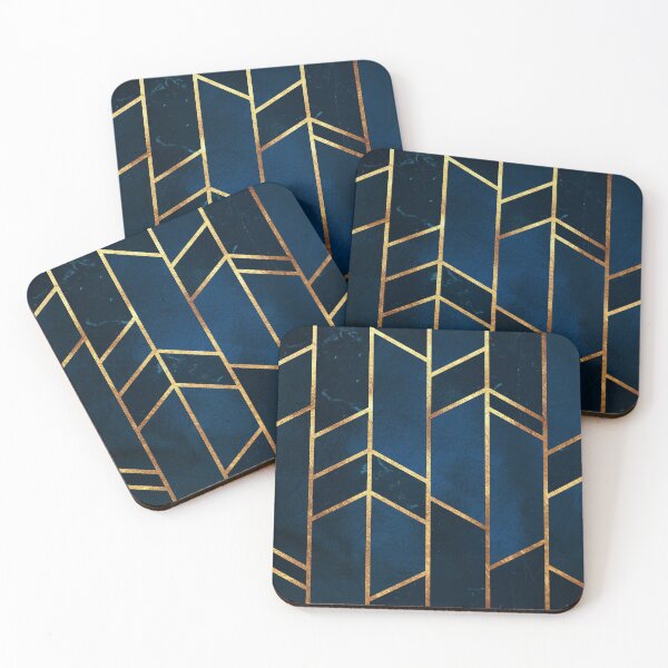 Item preview, Navy Gold Stone Geometric designed and sold by MA DESIGNS.