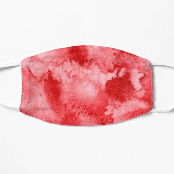 Feliz halloween de patrones sin fisuras con fondo rojo acuarela. Mascarilla plana