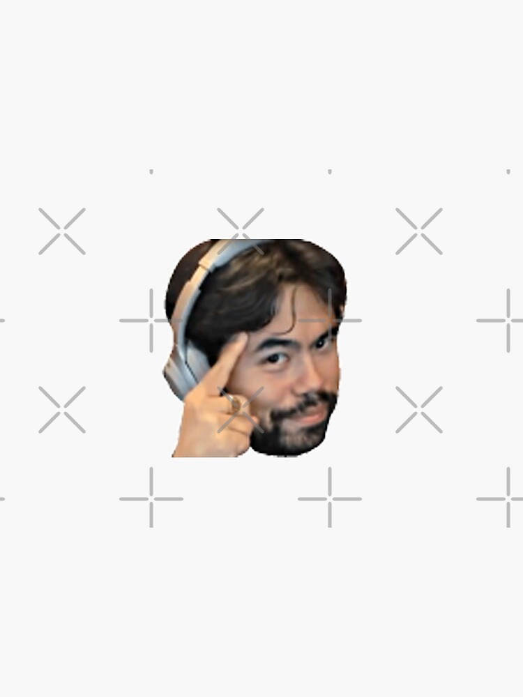 Hikaru Nakamura funny thinks face sticker Mask by LoveGalBlackTan