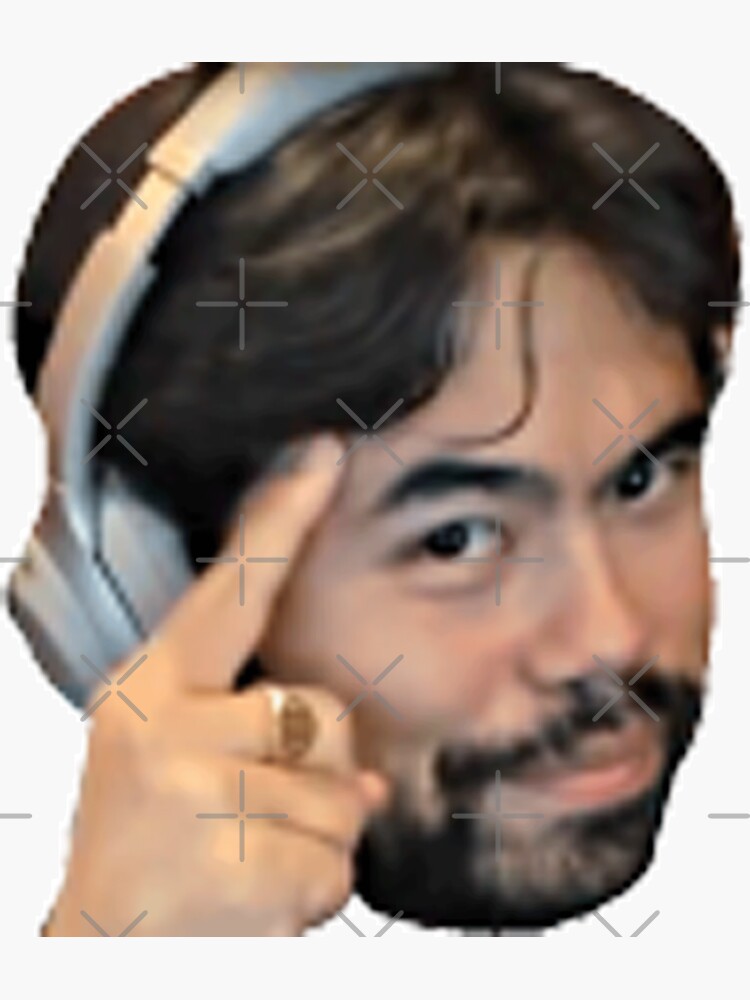 Hikaru Nakamura funny thinks face sticker Mask by LoveGalBlackTan