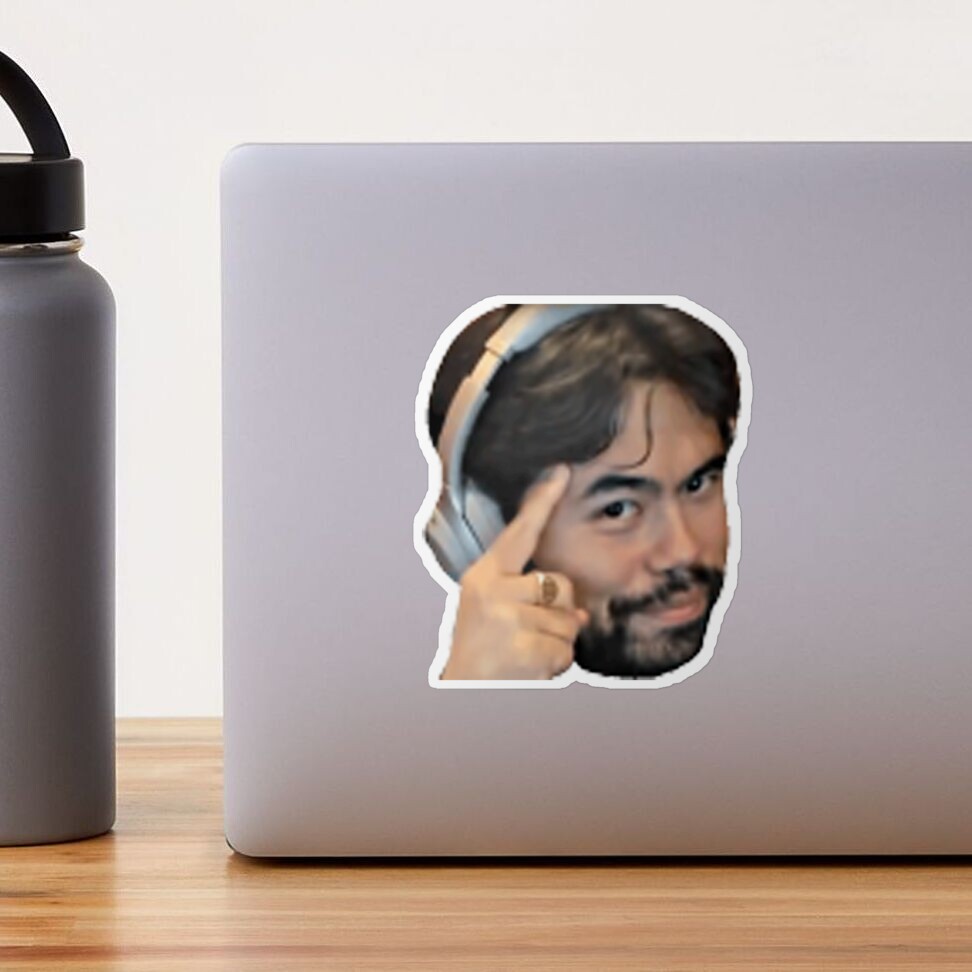 Hikaru Nakamura funny thinks face sticker Mask by LoveGalBlackTan