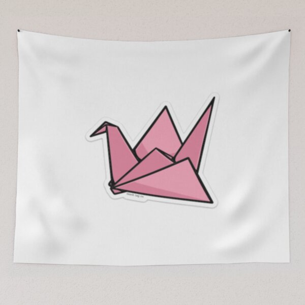 Item preview, Origami stork in pink color designed and sold by Bgarnier.