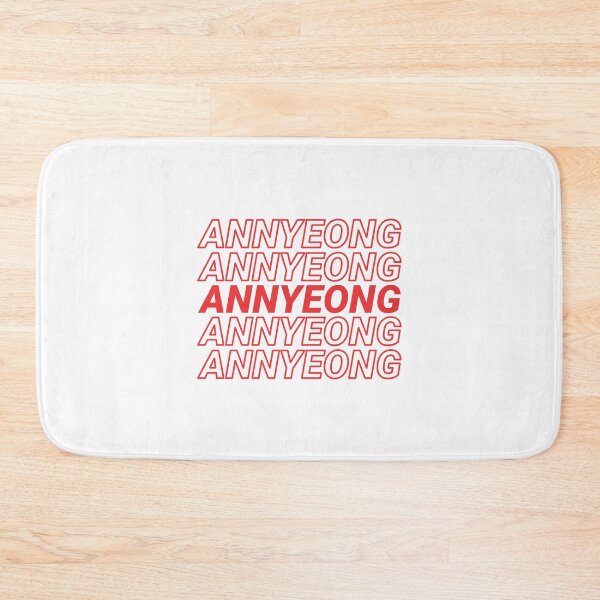 Item preview, ANNYEONG (안녕) - Hello in Korean Red designed and sold by nohstyle.