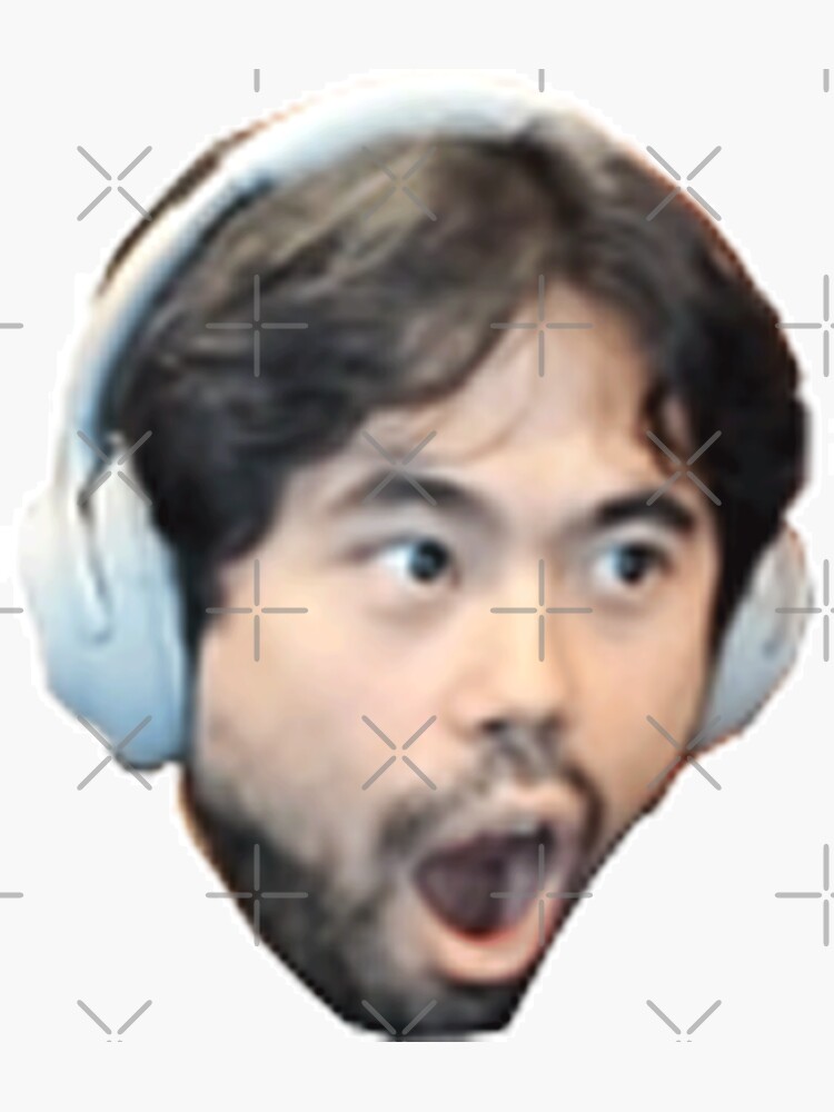 Hikaru Nakamura funny thinks face sticker Mask by LoveGalBlackTan