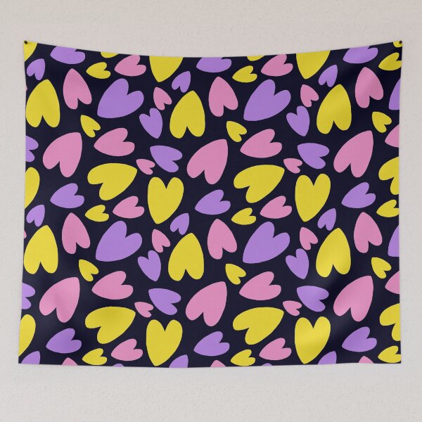 Item preview, Love and Hope - Pink, Yellow and Purple Hearts designed and sold by madtoyman.
