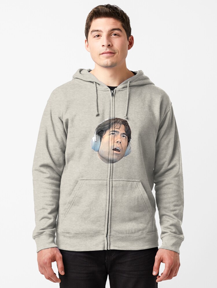 Hikaru Nakamura ceiling face sticker Pullover Hoodie by LoveGalBlackTan