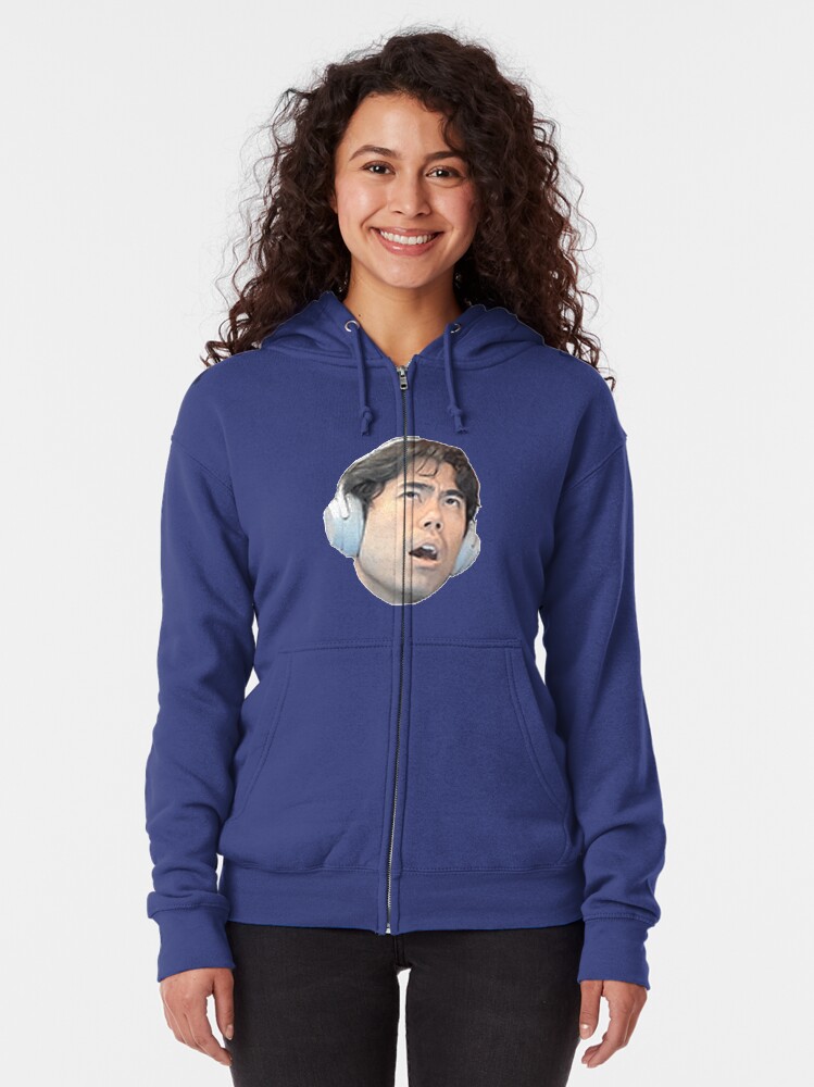 Hikaru Nakamura ceiling face sticker Pullover Hoodie by LoveGalBlackTan