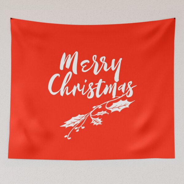 Item preview, Classic White Cursive Merry Christmas Holiday Design designed and sold by Mindsofcreation.