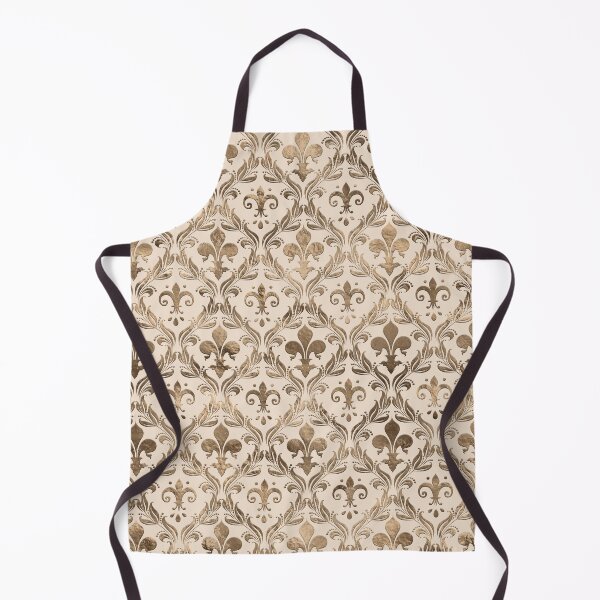 Item preview, Fleur-de-lis pattern pastel gold designed and sold by k9printart.