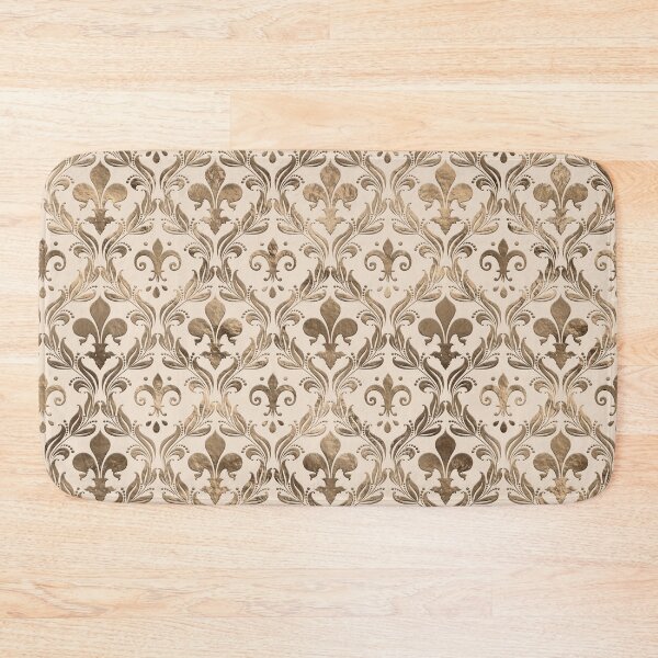 Item preview, Fleur-de-lis pattern pastel gold designed and sold by k9printart.