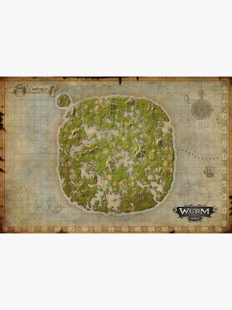 "Wurm Online Cadence map" Sticker for Sale by WurmOnline | Redbubble