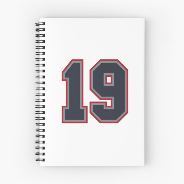 Item preview, 19 Navy Grey Red Sports Number Nineteen designed and sold by HelloFromAja.