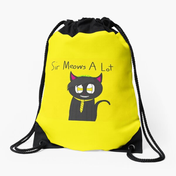 Roblox Cat Drawstring Bags Redbubble - roblox animation sir meows a lot gets heart surgery youtube