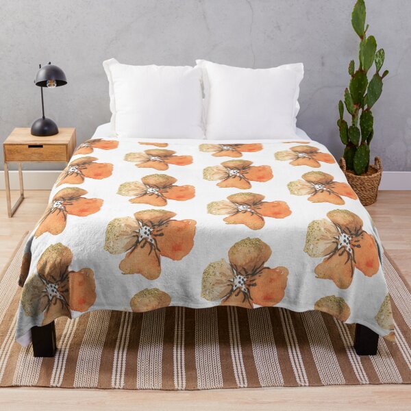 Item preview, Orange and Gold Fall Watercolor Flower designed and sold by dodidoodles.