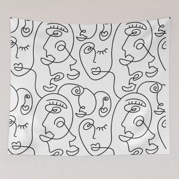Item preview, Abstract faces lineart designed and sold by Rakos-Merch.