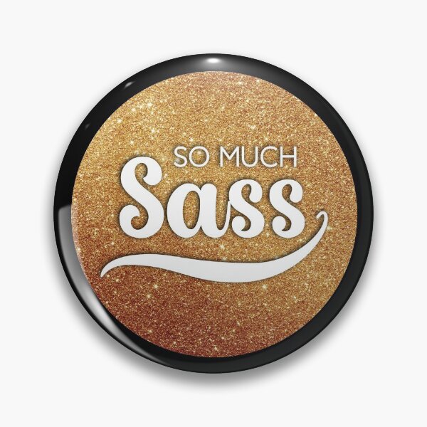 Item preview, So Much Sass - Gold Glitter Circle on Black designed and sold by VicEllisArt.