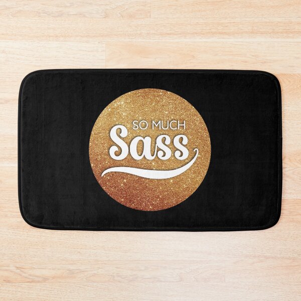 Item preview, So Much Sass - Gold Glitter Circle on Black designed and sold by VicEllisArt.