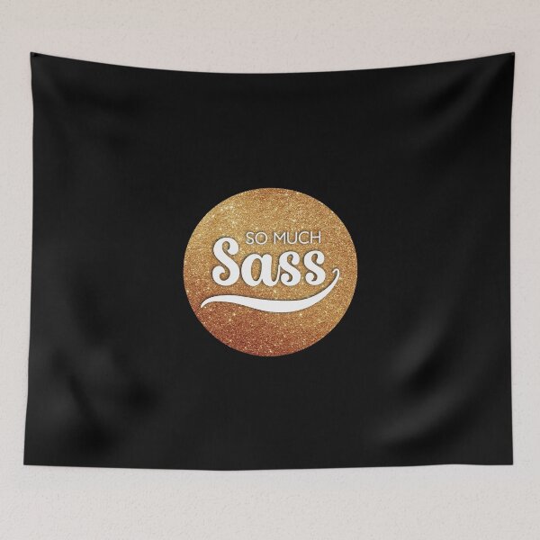 Item preview, So Much Sass - Gold Glitter Circle on Black designed and sold by VicEllisArt.