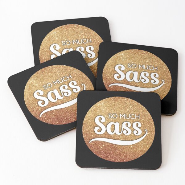 Item preview, So Much Sass - Gold Glitter Circle on Black designed and sold by VicEllisArt.