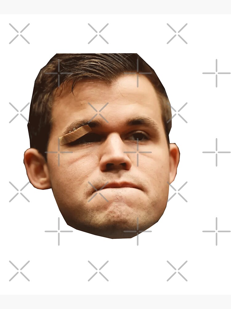 Hikaru Nakamura funny thinks face sticker Mask by LoveGalBlackTan