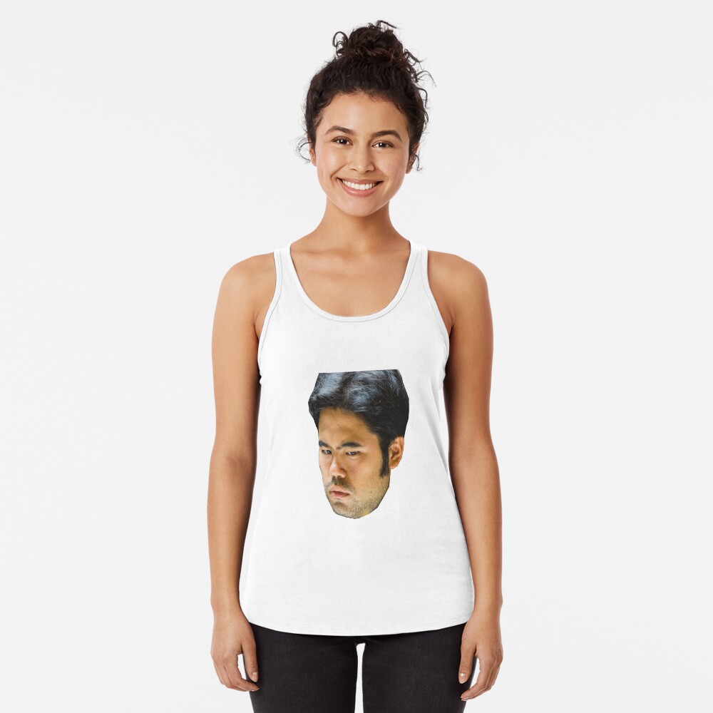 Hikaru Nakamura funny thinks face sticker Mask by LoveGalBlackTan