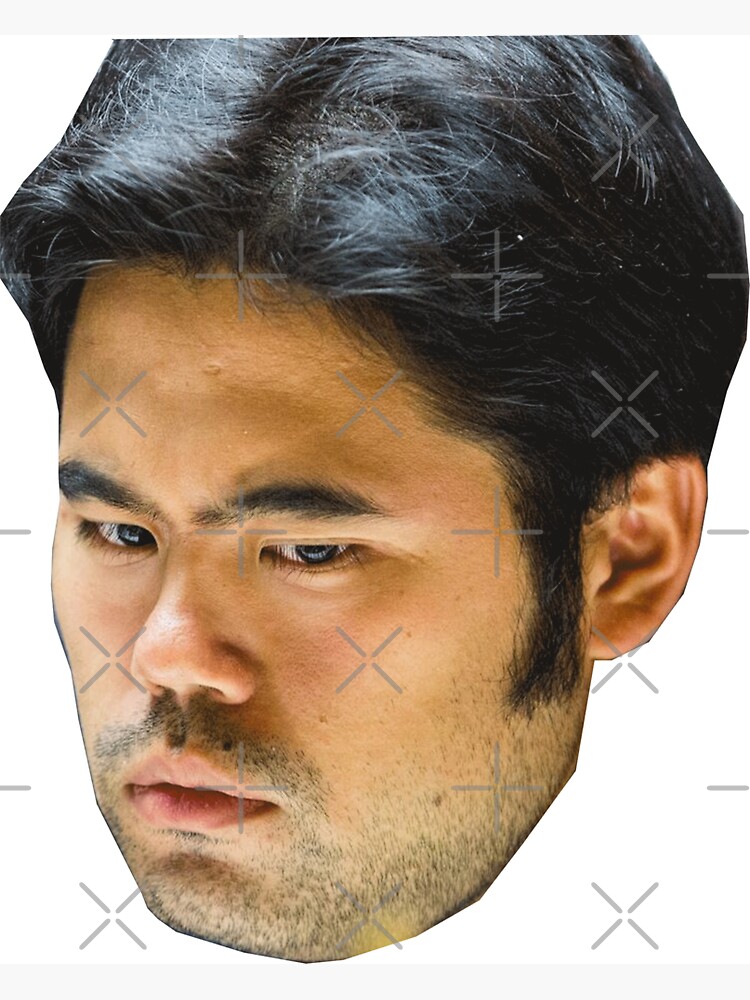 Hikaru Nakamura funny thinking face sticker Mask by LoveGalBlackTan
