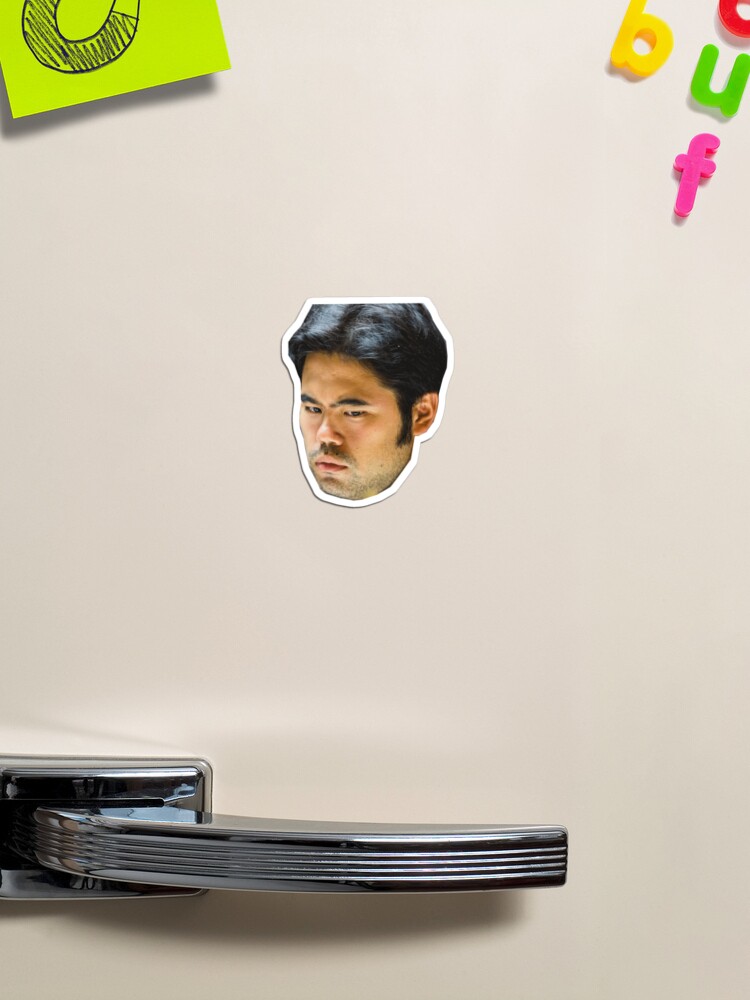 Hikaru Nakamura funny thinks face sticker Mask by LoveGalBlackTan