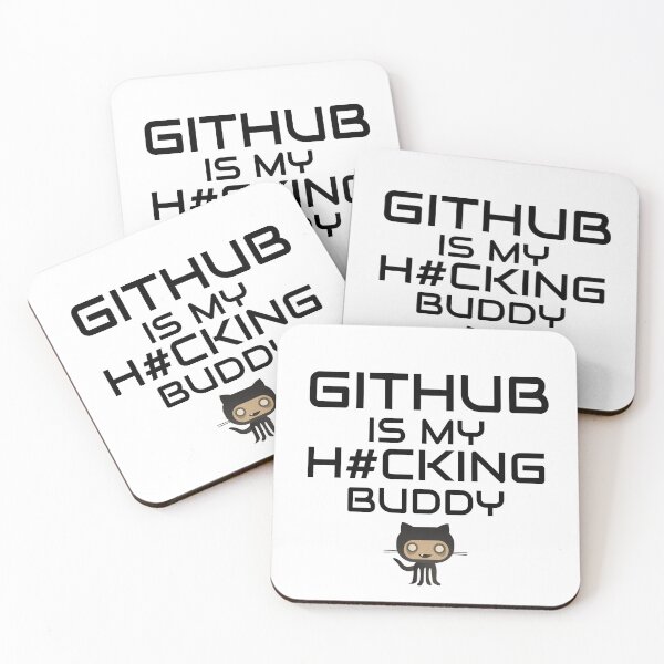 Item preview, Github is My Hacking Buddy - On White Background designed and sold by clubtee.