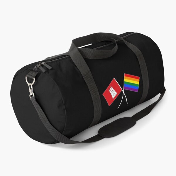 Item preview, Hamburg flag flag crossed LGBT rainbow flag designed and sold by GeogDesigns.