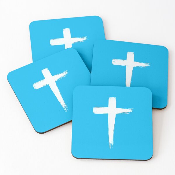 Item preview, Church cross illustration drawn with two brush strokes with bold and distinct visual appearance. designed and sold by Wiggly Lines.