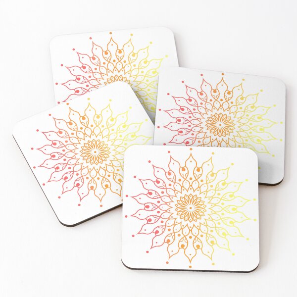 Item preview, A mandala in warm colors on white designed and sold by tusklik.