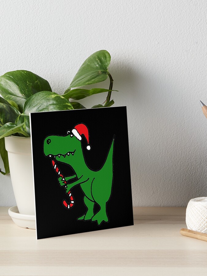 Funny T-rex Dinosaur Runner Art Board Print for Sale by naturesfancy