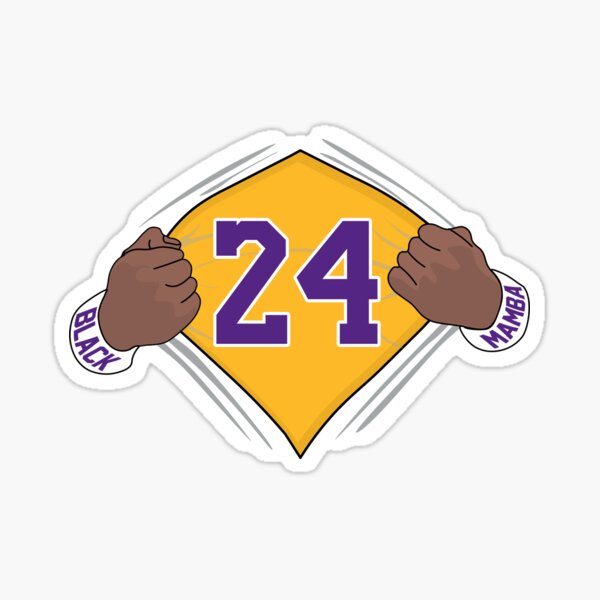 "Kobe Bryant 24 Black Mamba Lakers" Sticker by SammyStore1 | Redbubble