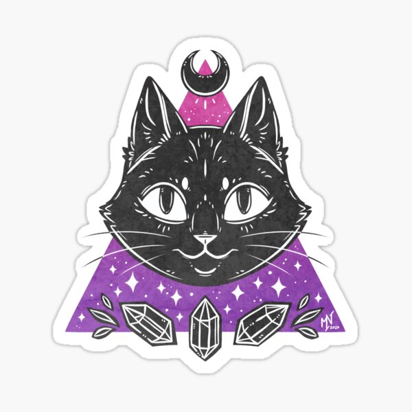 Item preview, Chat Noir Lune et Cristaux designed and sold by kattvalk.