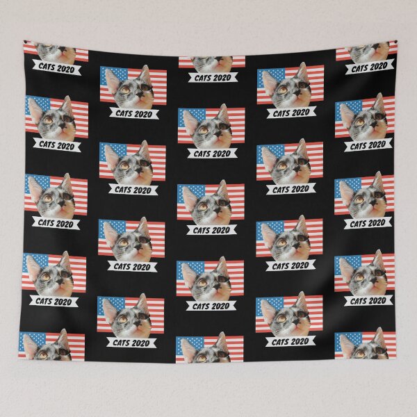 Item preview, Mia Cute Cat Kitten Face Vote for Cats 2020 America USA Flag Election Large designed and sold by MiaMioMeo.