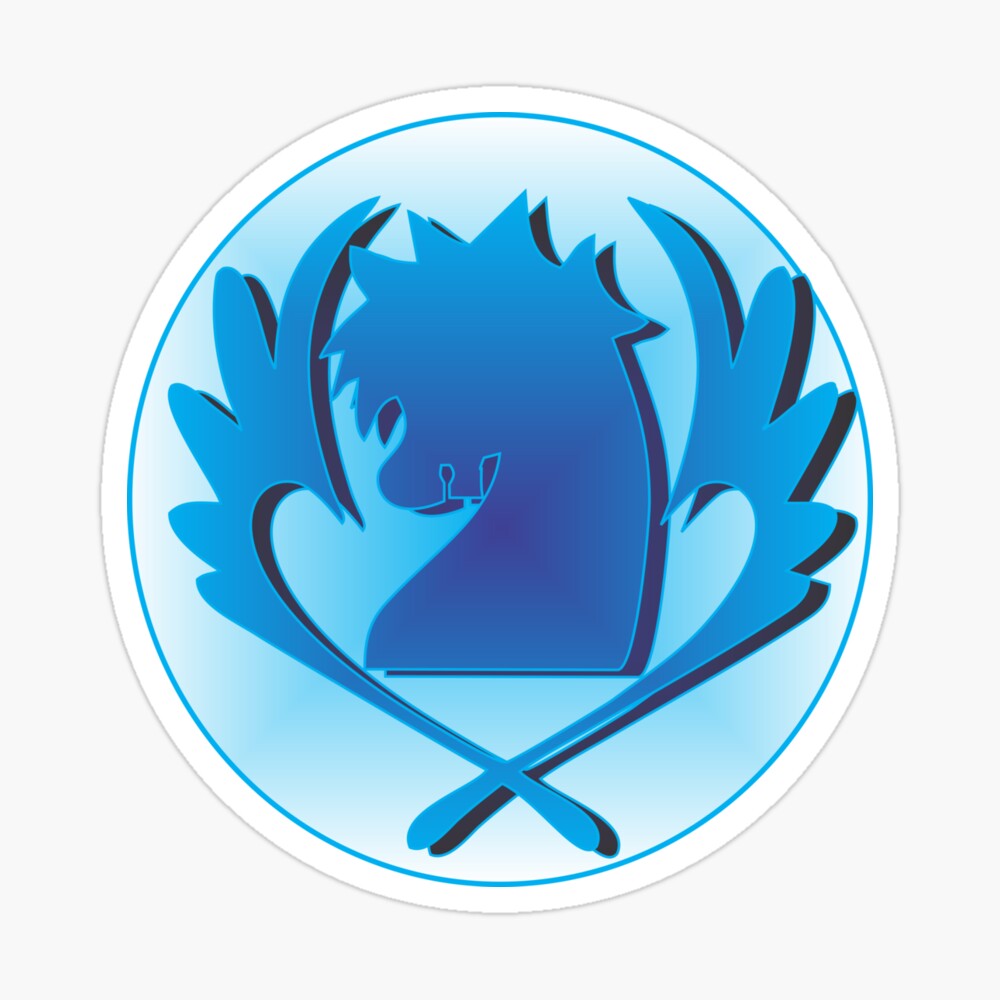Poster Symbole Du Logo De La Guilde Pegasus Bleu De Fairy Tail Par Shinterd Redbubble