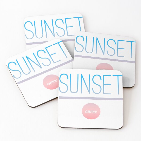 Item preview, sunset curve sticker mask designed and sold by -BENOVI.