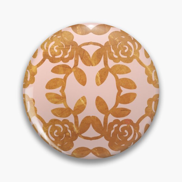 Item preview, Baroque Floral Blush Pink Gold Victorian Barocco Damask designed and sold by Inogitna Designs.