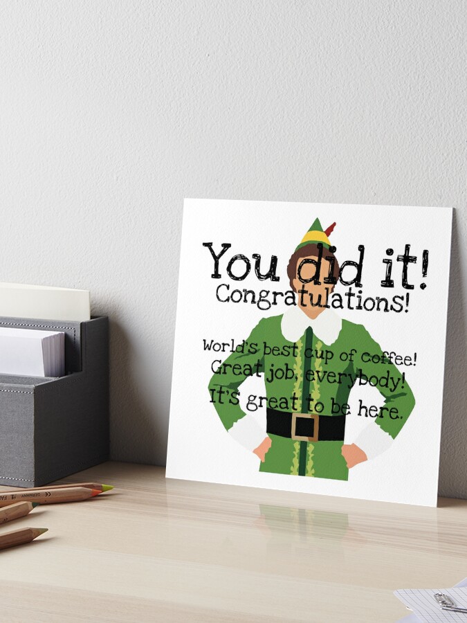 Buddy the elf worlds best cup of coffee Art Board Print for Sale by