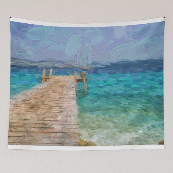 Item preview, Wooden jetty and boat designed and sold by Photopat.