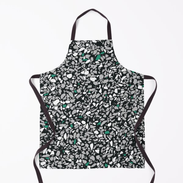 Item preview, Vector dark grey terrazzo mosaic texture seamless background and emerald green chips designed and sold by jamiesoondesign.