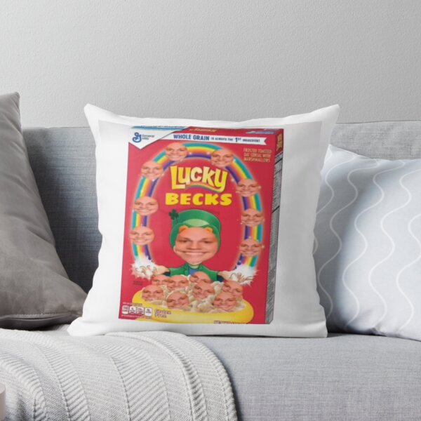 Lucky becks Throw Pillow