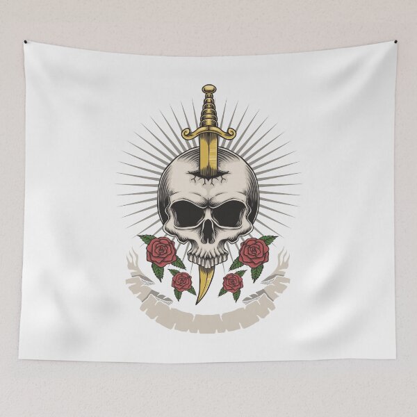 Item preview, Golden Dagger In The Skull designed and sold by JTS STORE.