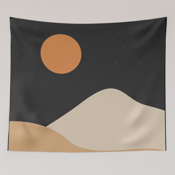 Item preview, Dark desert , desert climate , sun and sand ,cactus ideas, cactus not a hugger, sand mountains , orange moon  designed and sold by SGS-.
