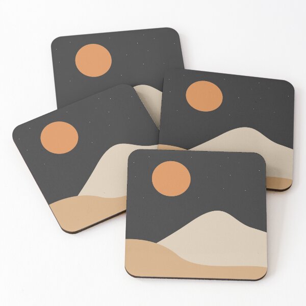 Item preview, Dark desert , desert climate , sun and sand ,cactus ideas, cactus not a hugger, sand mountains , orange moon  designed and sold by SGS-.