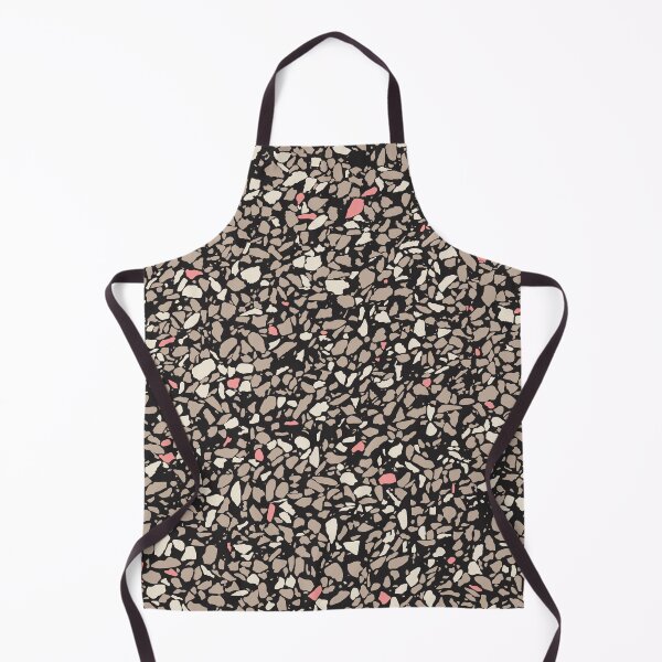 Item preview, Vector dark brown terrazzo mosaic texture seamless background with coral pink and bleached sand chips designed and sold by jamiesoondesign.