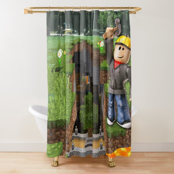 Roblox Characters Shower Curtains Redbubble - prestonplayz roblox strucid