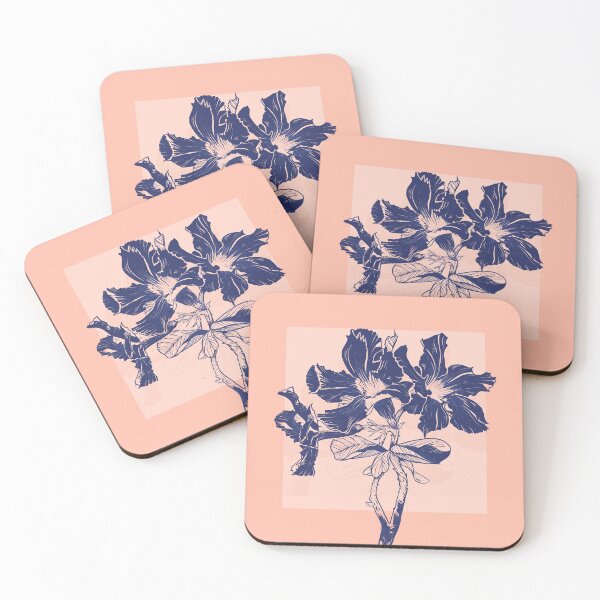 Item preview, Desert roses blue branch designed and sold by Rômulo Queiroz.