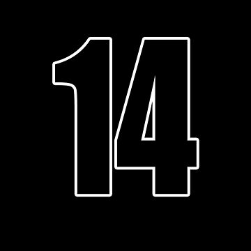 Soccer Player Jersey Number 14 Fourteen Graphic T-Shirt T-Shirt