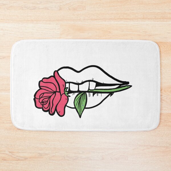 Item preview, Lips with a pink rose Design designed and sold by joabaj.